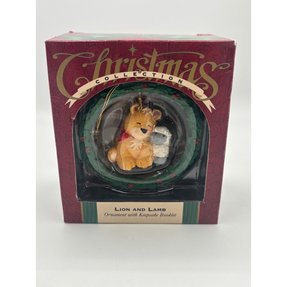 1997 Christmas Collection LION AND LAMB Ornament With Keepsake Booklet